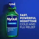 Vicks NyQuil Cold & Flu Relief Liquid, Original Flavor, 12 Fl OZ, thumbnail image 3 of 9