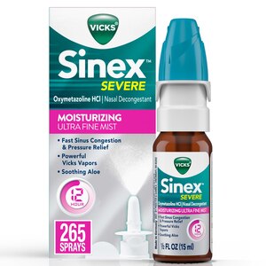  Vicks Sinex Moisturizing Nasal Decongestant Ultra Fine Mist, 0.5 OZ 