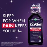 Vicks ZzzQuil Night Pain Liquid, Nighttime Sleep-Aid Pain Reliever, Black Cherry, 2 12 FL OZ, thumbnail image 3 of 7