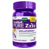 ZzzQuil PURE Zzzs Melatonin Sleep Aid Gummies, 60 CT, thumbnail image 1 of 15