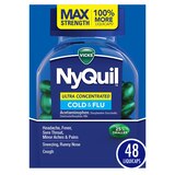 NyQuil Ultra Concentrated Cold and Flu LiquiCaps, 48 CT, thumbnail image 1 of 10