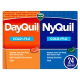 Vicks DayQuil and NyQuil Severe Cold, Flu and Congestion LiquiCaps, 24 CT, thumbnail image 1 of 9