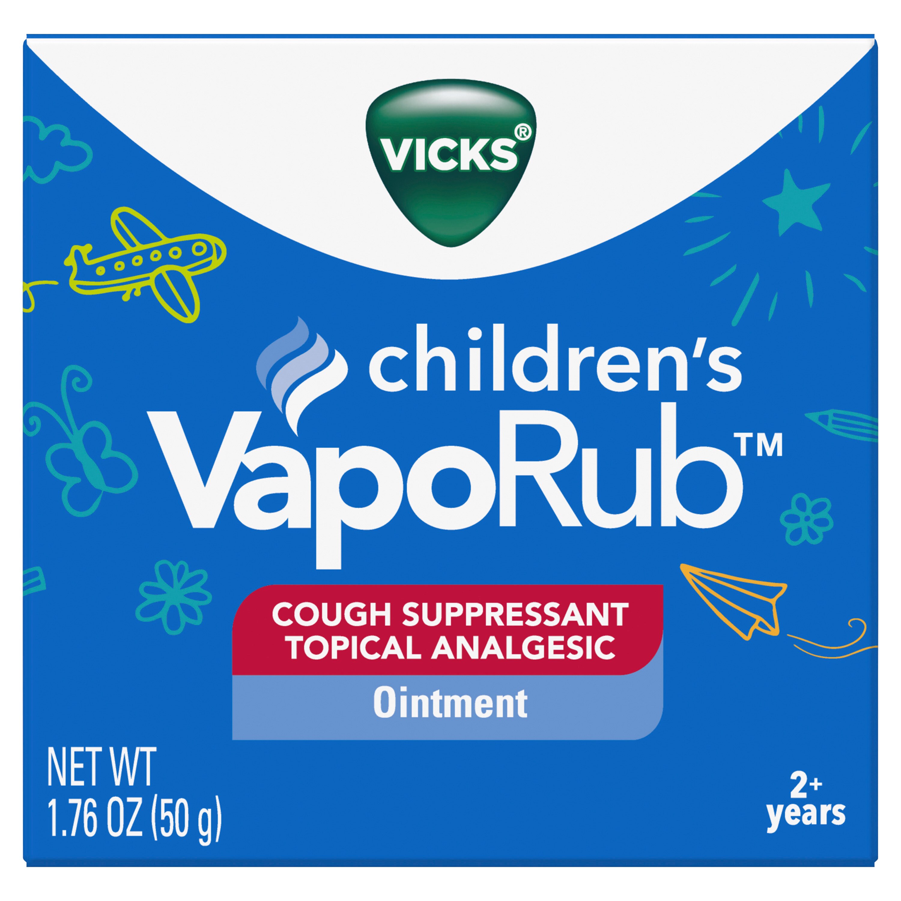Vicks VapoRub - Pomada pediátrica para inhibir la tos, 1.76 oz