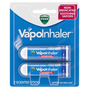 Vicks VapoInhaler Portable Nasal Inhaler, Non-Medicated, 2 Ct , CVS