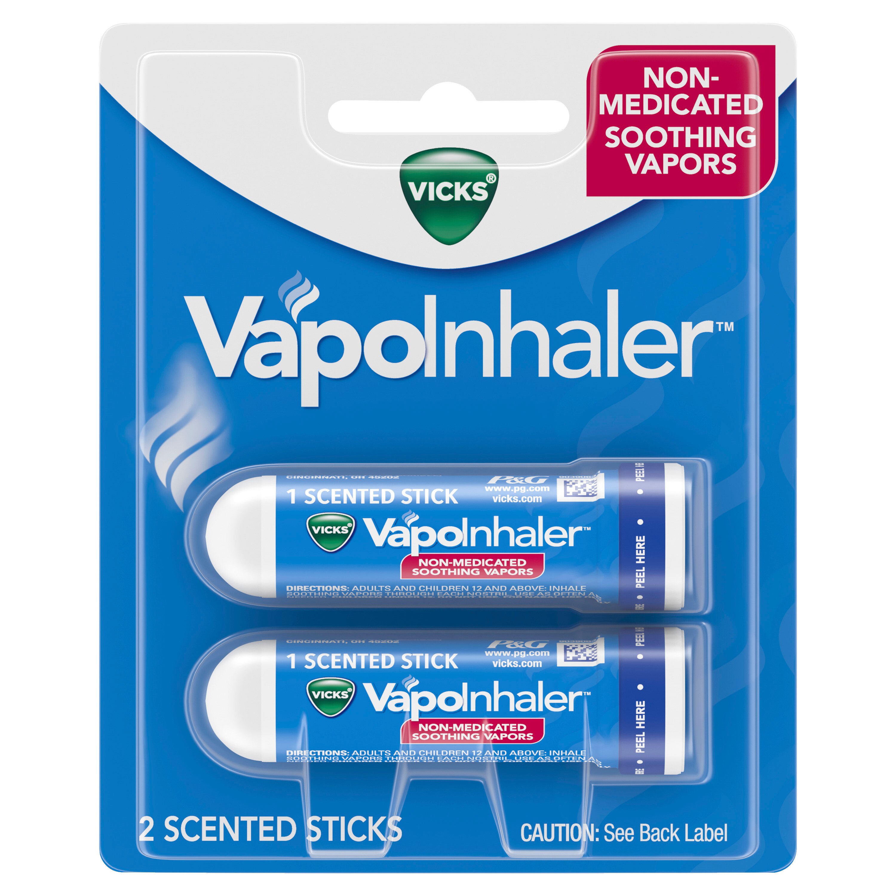 Vicks VapoInhaler Non-Medicated Nasal Decongestant, 2CT