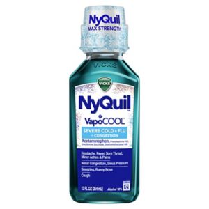 Vicks NyQuil VapoCOOL Sever Cold & Flu + Congestion Liquid, 12 Oz , CVS