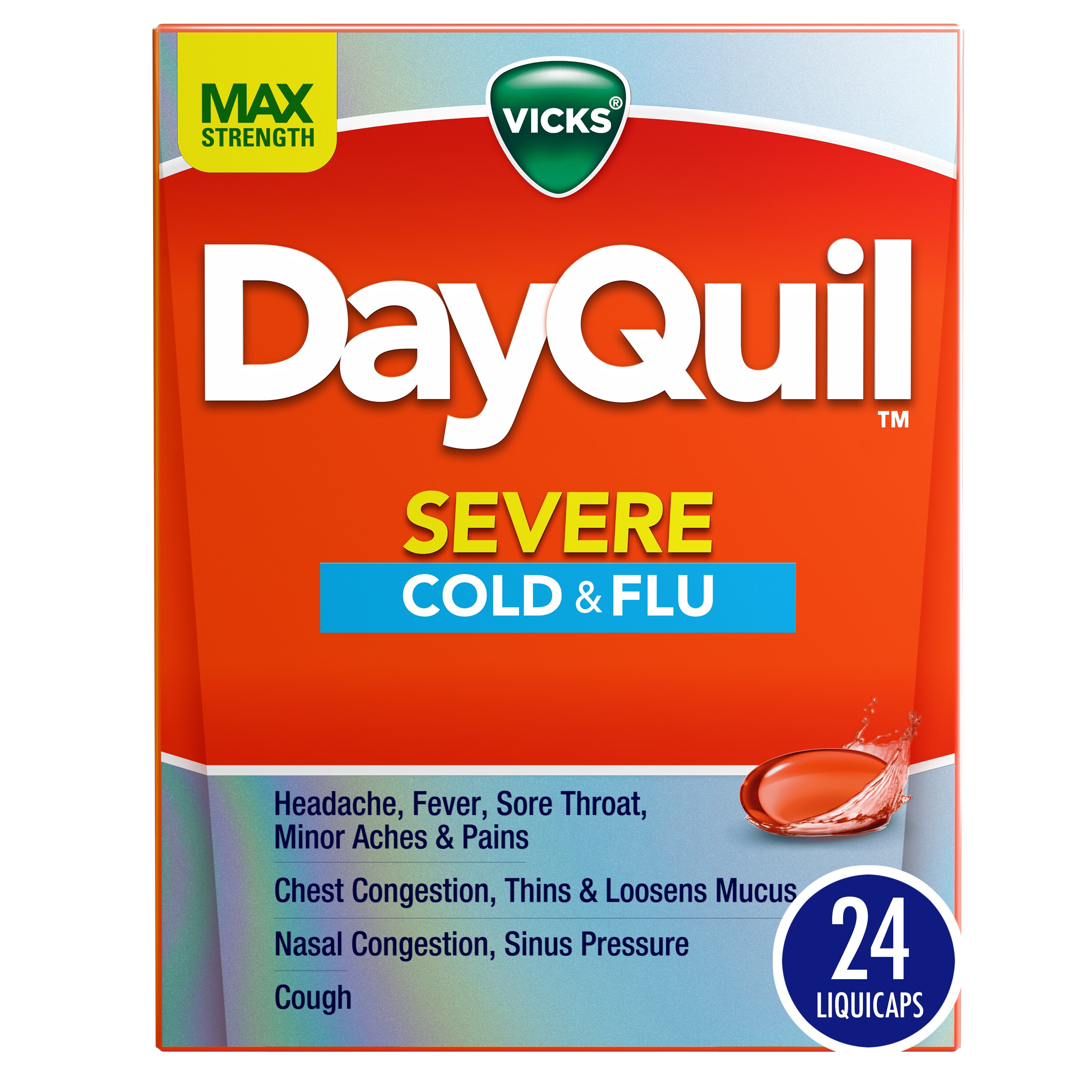 Vicks DayQuil Severe Cold & Flu LiquiCaps, 24 Ct , CVS