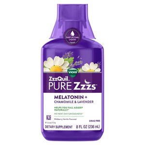 Vicks PURE Zzzs Melatonin Liquid Sleep-Aid, 8.0 OZ