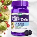 Vicks PURE Zzzs De-Stress & Sleep Melatonin Gummies, 42 CT, thumbnail image 5 of 16