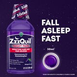 ZzzQuil Nighttime Pain Relief Sleep Aid Liquid, Midnight Berry, 12 FL OZ, thumbnail image 4 of 10