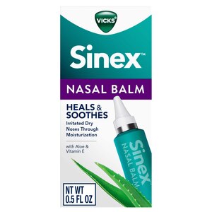 Vicks Sinex, Daily Moisturizing Nasal Balm, Hydrates Dry Skin Around the Nose, 0.5 OZ