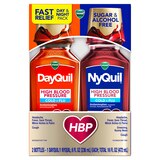 Vicks DayQuil and NyQuil High Blood Pressue Cold & Flu Liquid, 2 8 OZ bottles, thumbnail image 5 of 12