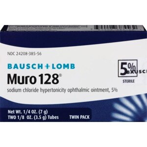 Bausch & Lomb Muro 128 - Ungüento oftálmico estéril al 5%, paquete doble