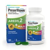 PreserVision AREDS 2 Formula + MultiVitamin, Vitamin & Mineral Supplement, 80 CT, thumbnail image 1 of 5