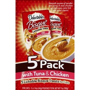 Hartz Delectables Bisque Treast For Cats, Chicken & Tuna, 5 Ct - 1.4 Oz , CVS