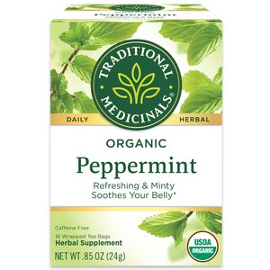 Traditional Medicinals Organic Peppermint Herbal Tea Bags, 16 CT