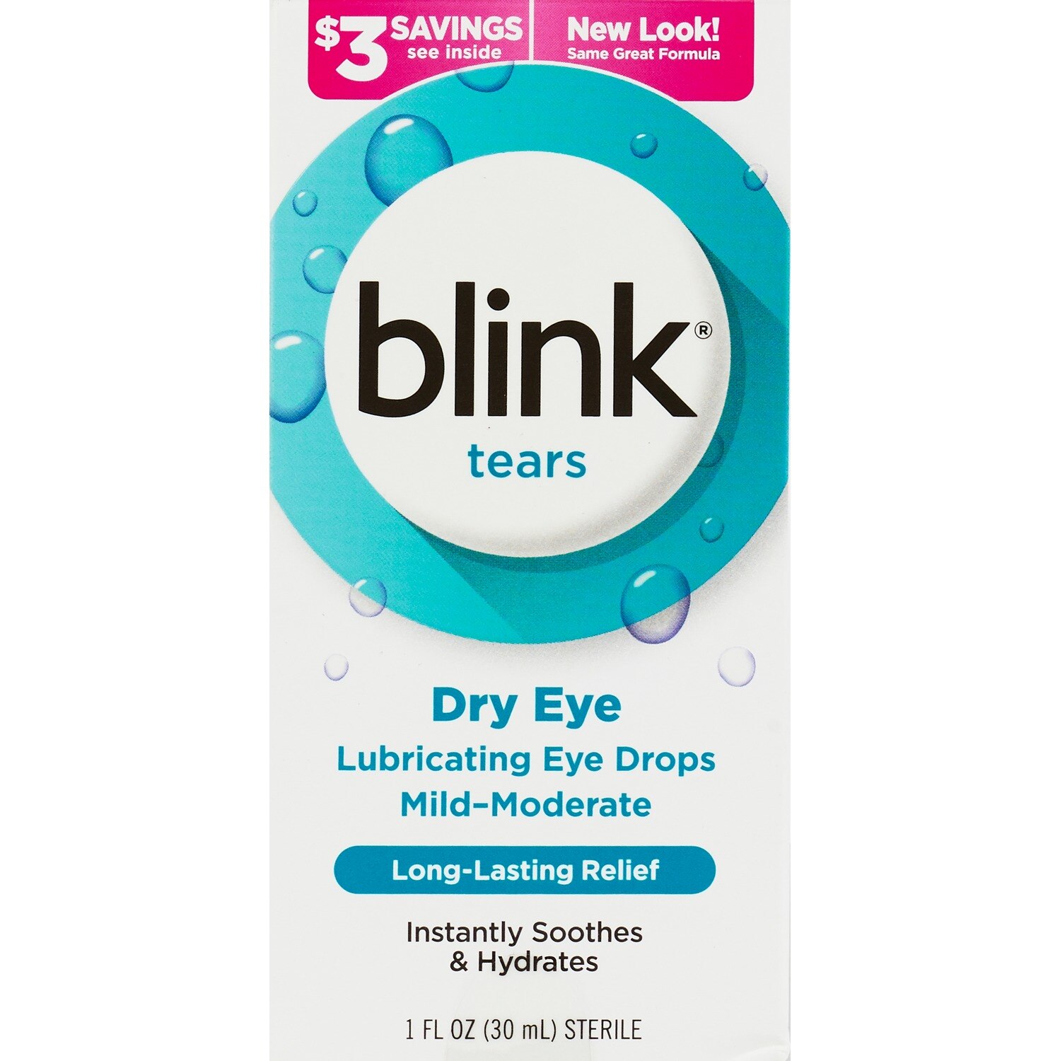  Blink Tears Lubricating Eye Drops, 1 fl oz (30 mL) Eye