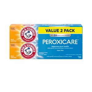 Arm & Hammer PeroxiCare Fluoride Anticavity Toothpaste Fresh Mint, Twin Pack, 6 OZ