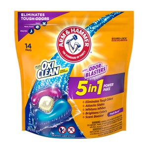 Arm & Hammer Plus OxiClean 3-In-1 Power Paks, 14 CT