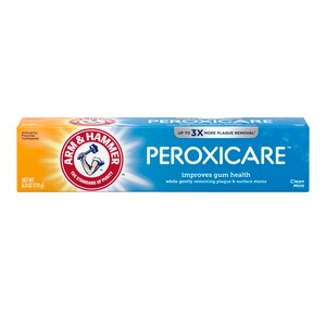 Arm & Hammer PeroxiCare - Pasta dental con bicarbonato de sodio y peróxido para control de sarro, Fresh Mint