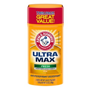 ARM & HAMMER ULTRA MAX - Desodorante, Solid, Fresh, paquete de dos (paquete de 2, 2.6 oz)