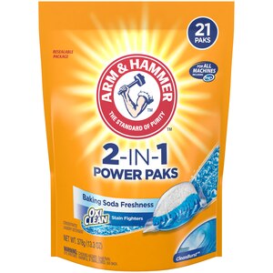  Arm & Hammer 2-IN-1 Laundry Detergent Power Paks, 21 CT 