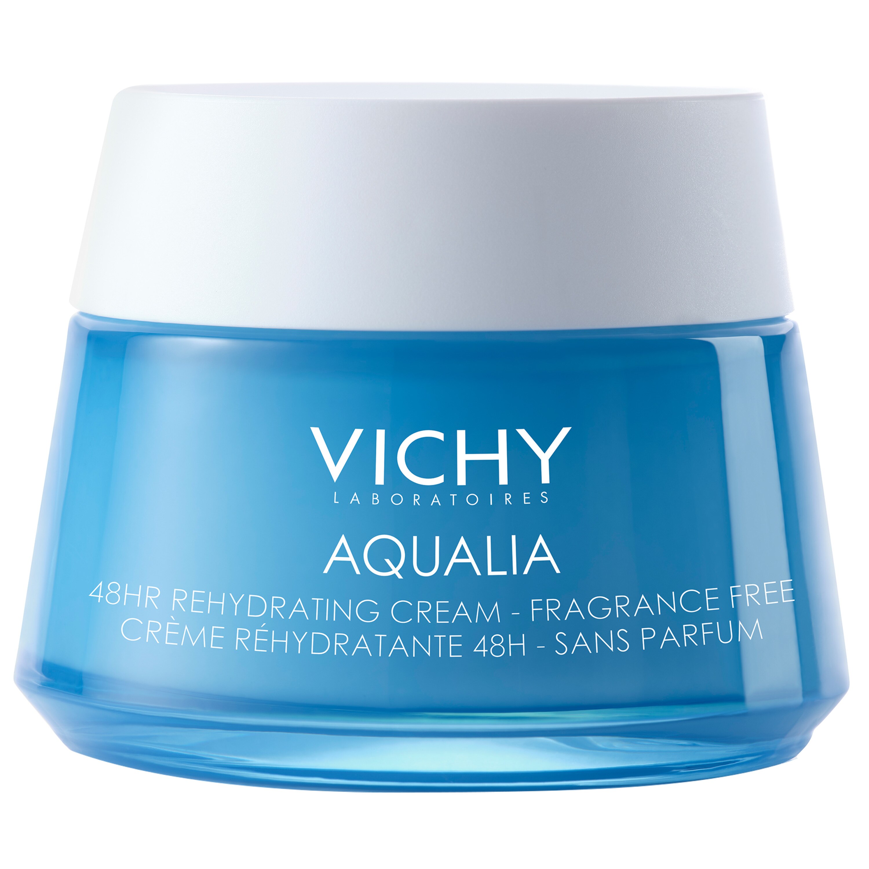 Vichy Aqualia Thermal Fragrance Free Face Moisturizer for Dry Skin, 1.69 OZ