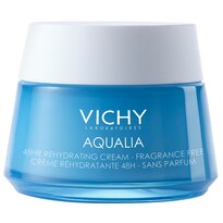 Vichy Aqualia Thermal Fragrance Free Face Moisturizer for Dry Skin with Hyaluronic Acid, 1.69 OZ