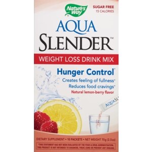 Nature's Way Aqua Slender, Hunger Control Drink Mix, Natural Lemon-Berry - 0.24 Oz , CVS