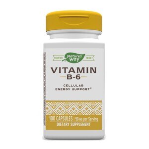 Nature's Way Vitamin B-6 Cellular Energy & Support Capsules, 100 CT