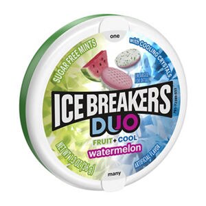 Ice Breakers Duo Fruit + Cool Watermelon Sugar Free Mints, 1.3 Oz , CVS