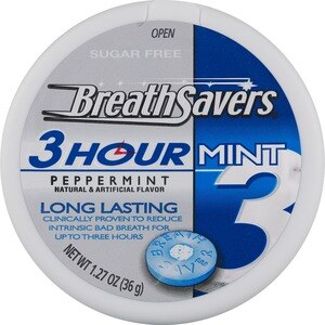BreathSavers - Mentas, 3 horas de duración, Peppermint