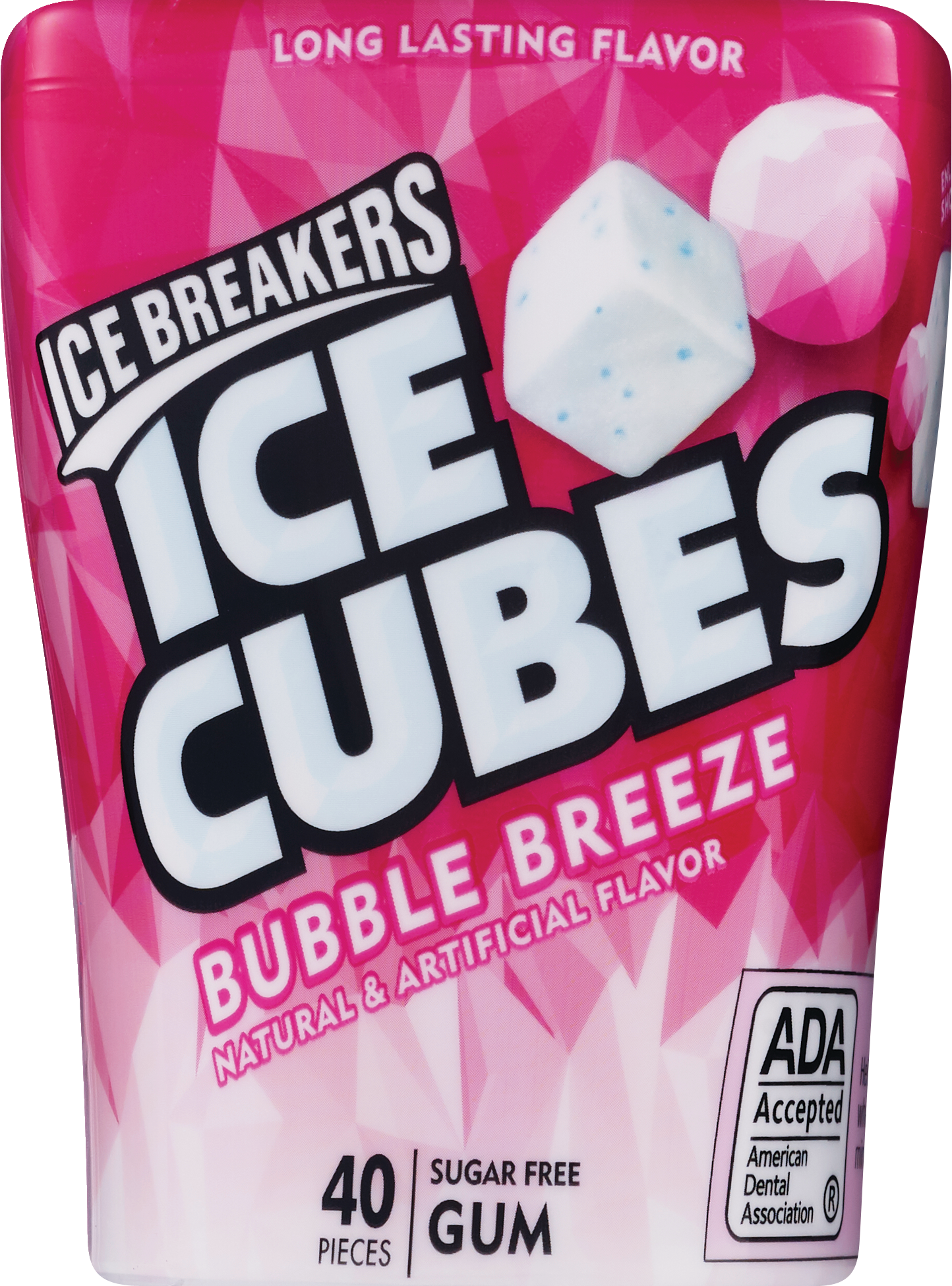 Ice Breakers Ice Cubes Bubble Breeze Sugar Free Gum, 40 ct, 3.68 oz