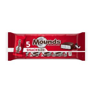 Mounds Dark Chocolate & Coconut Snack Size Candy, Bars, 5 Ct, 0.6 Oz - 3 Oz , CVS
