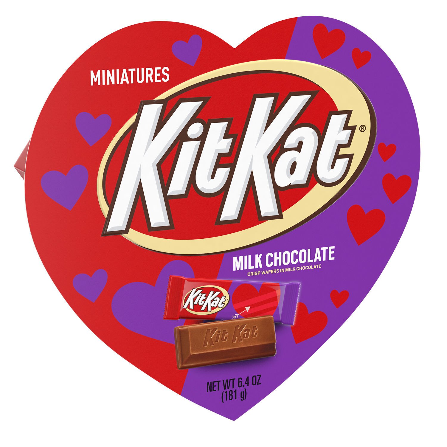 Kit Kat Miniatures Milk Chocolate Wafer Candy Bars, Valentine's Day Heart Box, 6.4 Oz , CVS