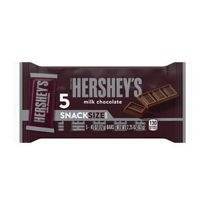 Hershey's Individually Wrapped Snack Size Milk Chocolate Bars, 5 CT