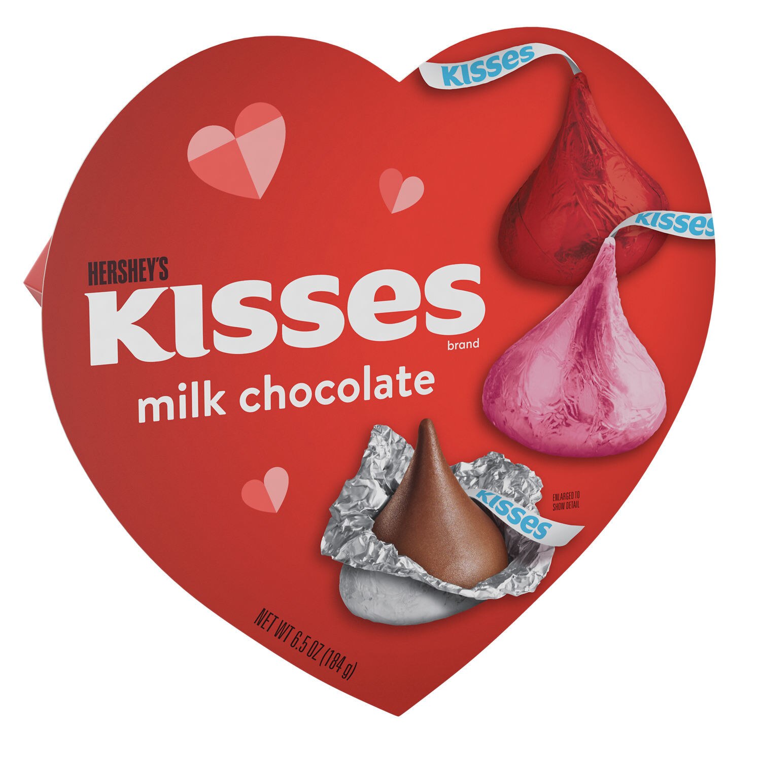 HERSHEY'S KISSES Milk Chocolate Candy, Valentine's Day, 6.5 oz, Gift Box