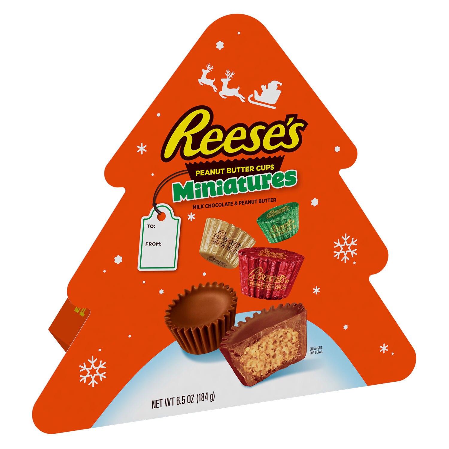 Reese's Miniatures Milk Chocolate Peanut Butter Cups, Christmas Candy Tree Gift Box, 6.5 oz | CVS