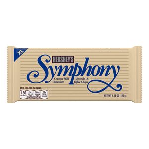 Hershey's Symphony Creamy Milk Chocolate, Almonds & Toffee Chips - 4.25 oz | CVS