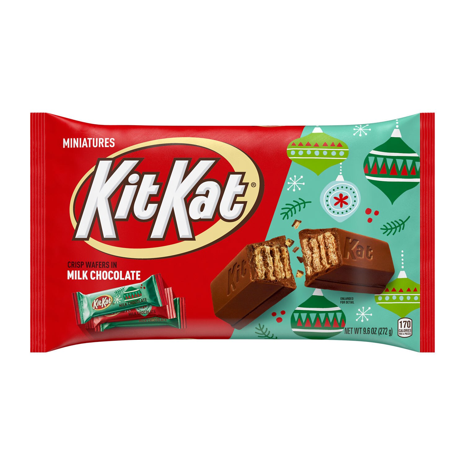 Kit Kat Miniatures Milk Chocolate Wafer, Christmas Candy Bag, 9.6 oz | CVS