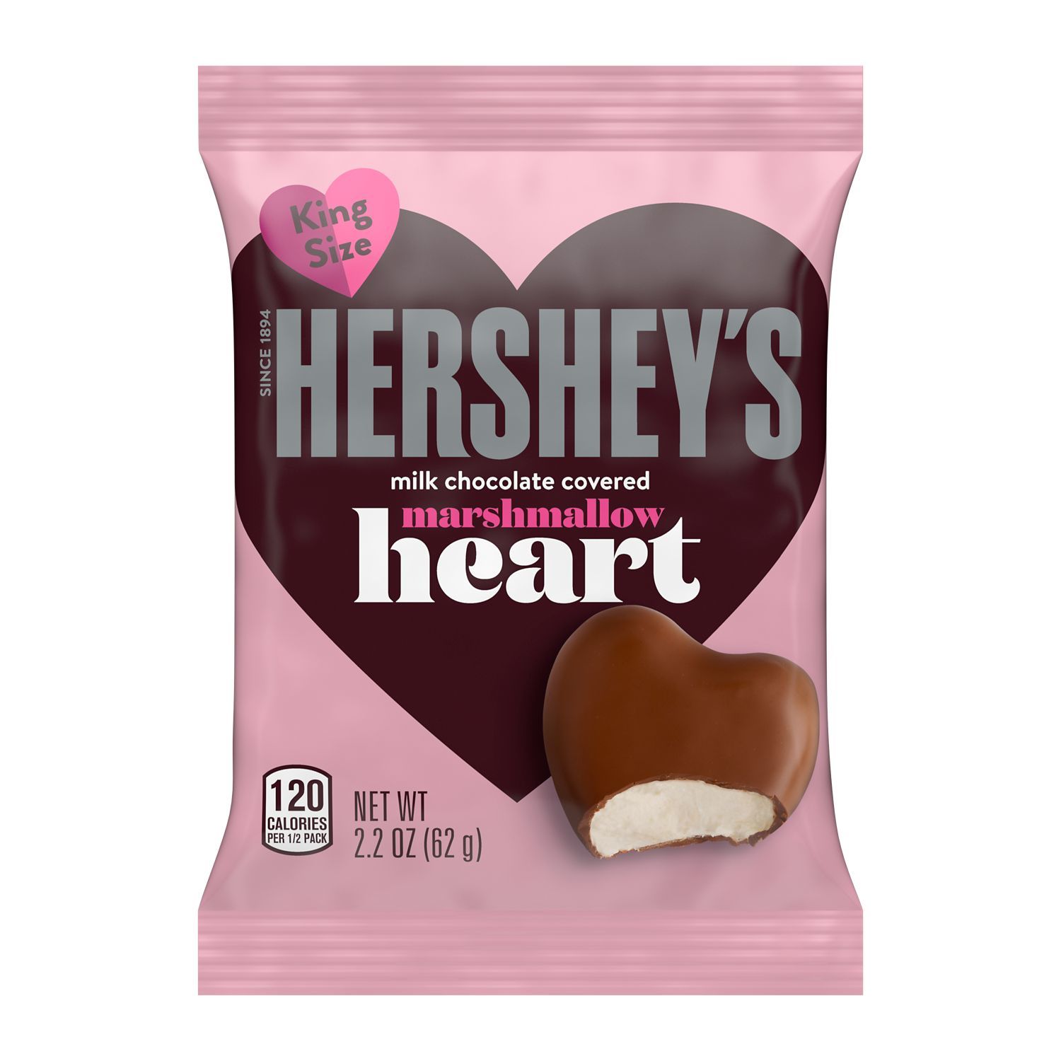 Hershey's Hershey Milk Chocolate Covered Marshmallow Heart, King Size, 2.2 Oz , CVS