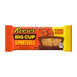 Reese's Big Cup with Pretzels Milk Chocolate & Peanut Butter King Size Candy Cups, 2.6 oz