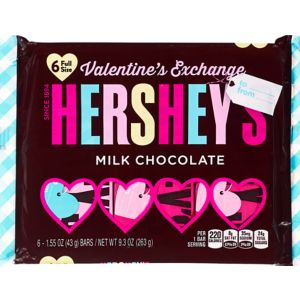 Hershey's, Milk Chocolate Valentine's Exchange Candy Bars, 6 Ct, 9.3 Oz , CVS