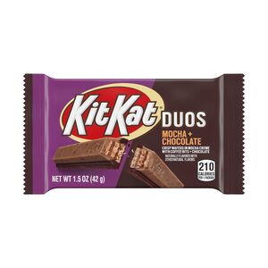 Kit Kat Duos Mocha Chocolate Crisp Wafers in Mocha Creme with Coffee Bits Candy Bars, 1.5 OZ
