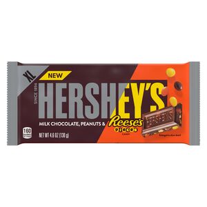 Hershey's Peanuts and Reese's Pieces XL Milk Chocolate Bar, 4.6 OZ