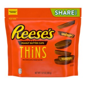 Reese's Thins Peanut Butter Cups Chocolate Candy, 7.37 OZ
