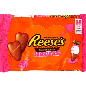 Reese's Milk Chocolate Peanut Butter Snack Size Hearts, 25 Ct, 15 Oz , CVS