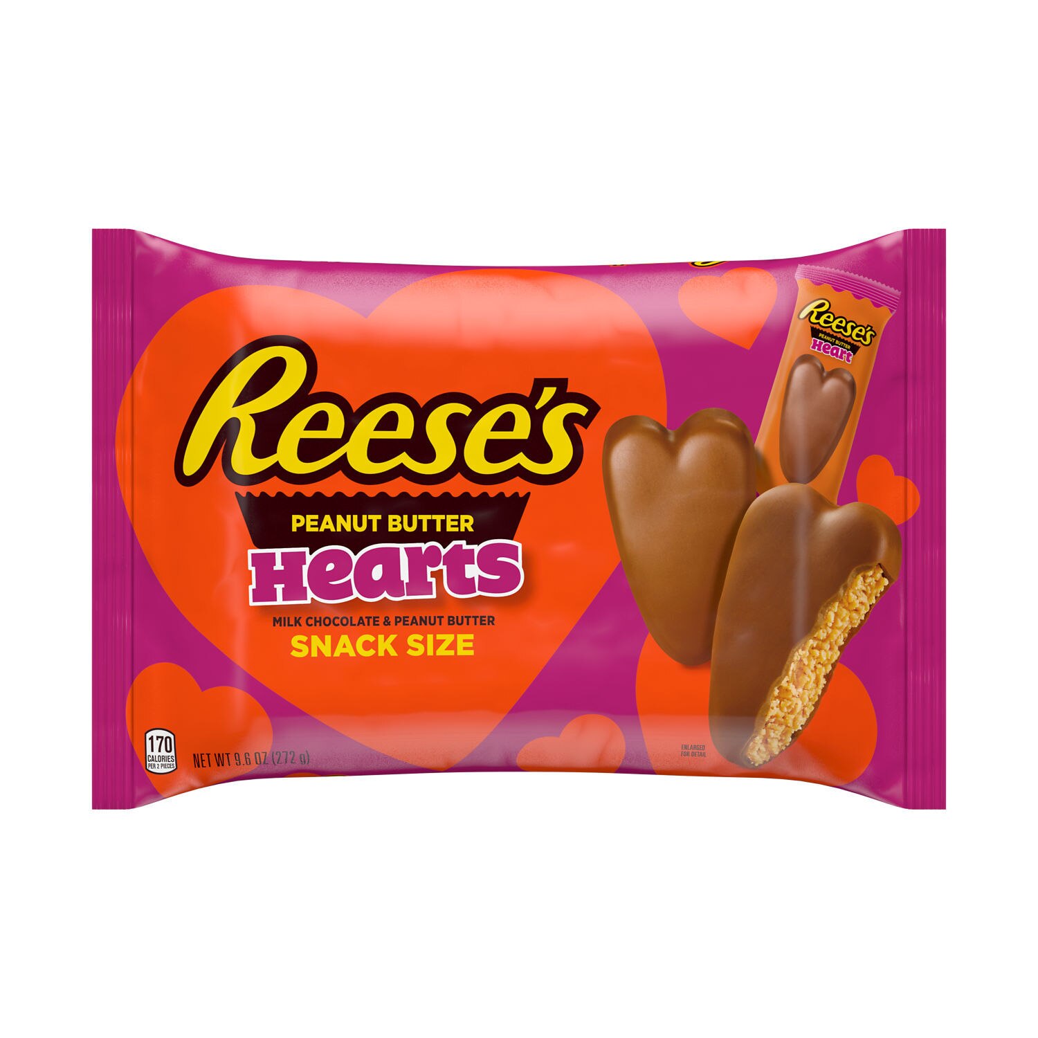 Reese's, Valentines Snack Size Peanut Butter Hearts Candy, 9.6 Oz , CVS
