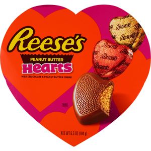 Reese's Valentines Milk Chocolate Peanut Putter Hearts, Heart Box, 6.5 Oz , CVS