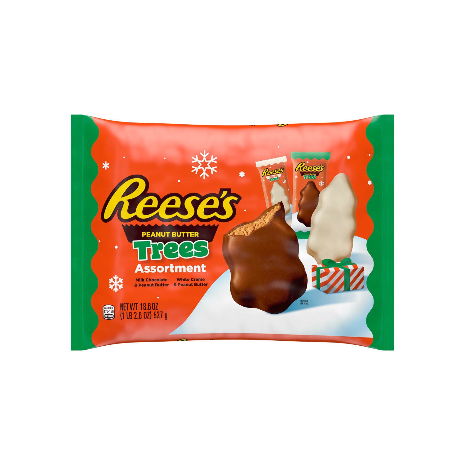 Reese's Assorted Milk Chocolate And White Creme Peanut Butter Trees, Christmas Candy Bag, 18.6 oz | CVS
